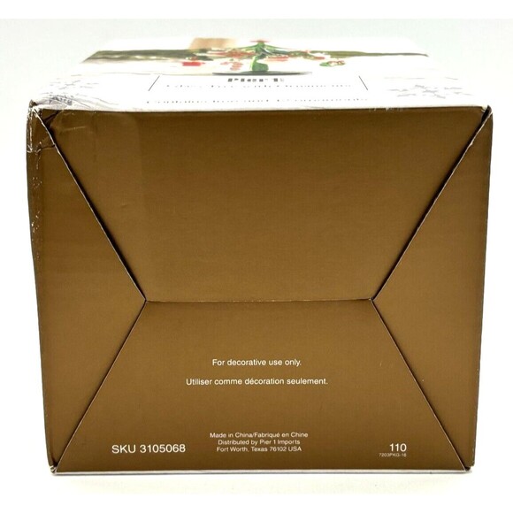 Pier 1 Imports Blown Art Glass Christmas Tree With 12 Min Glass Ornaments 6" h - Picture 5 of 11